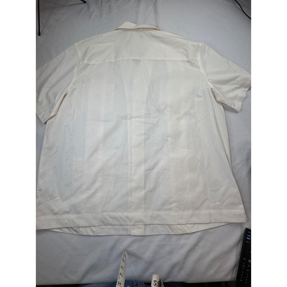 Havanera Co Cubavera Mens 2XL Guayabera Shirt Cream Color Short Sleeve New - Picture 15 of 16